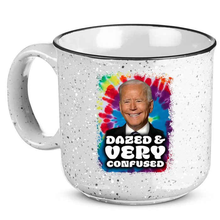 Dazed And Very Confused Joe Biden Hippie 15oz Campfire Ceramic Mug