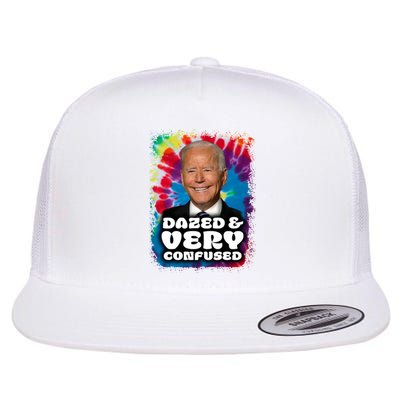 Dazed And Very Confused Joe Biden Hippie Flat Bill Trucker Hat