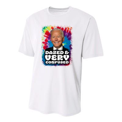 Dazed And Very Confused Joe Biden Hippie Youth Performance Sprint T-Shirt