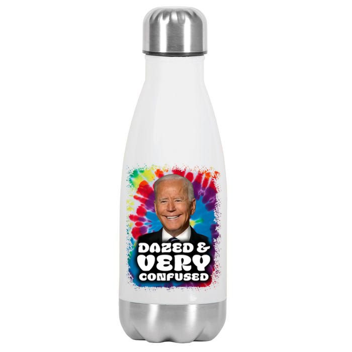 Dazed And Very Confused Joe Biden Hippie Stainless Steel Insulated Water Bottle