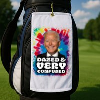 Dazed And Very Confused Joe Biden Hippie Golf Towel