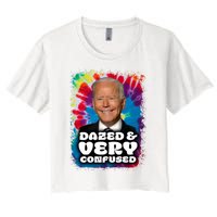 Dazed And Very Confused Joe Biden Hippie Women's Crop Top Tee