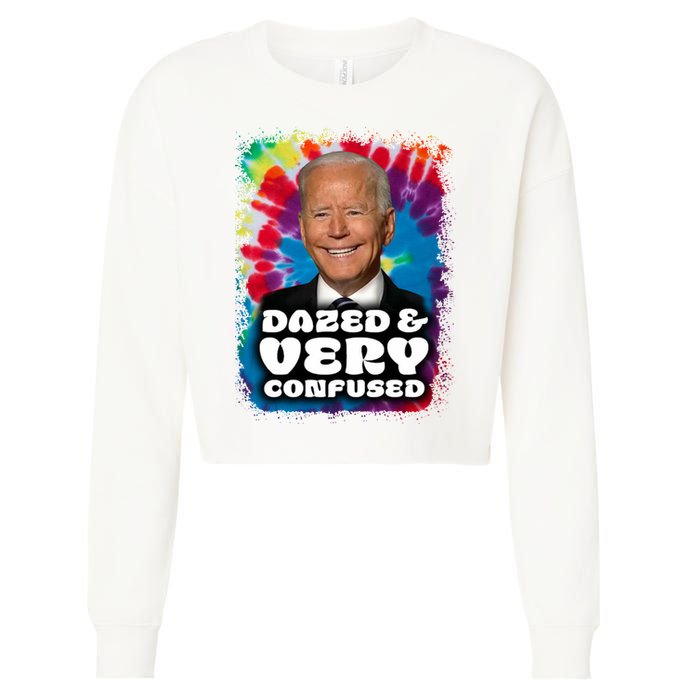 Dazed And Very Confused Joe Biden Hippie Cropped Pullover Crew