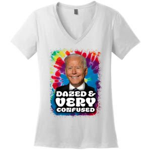 Dazed And Very Confused Joe Biden Hippie Women's V-Neck T-Shirt