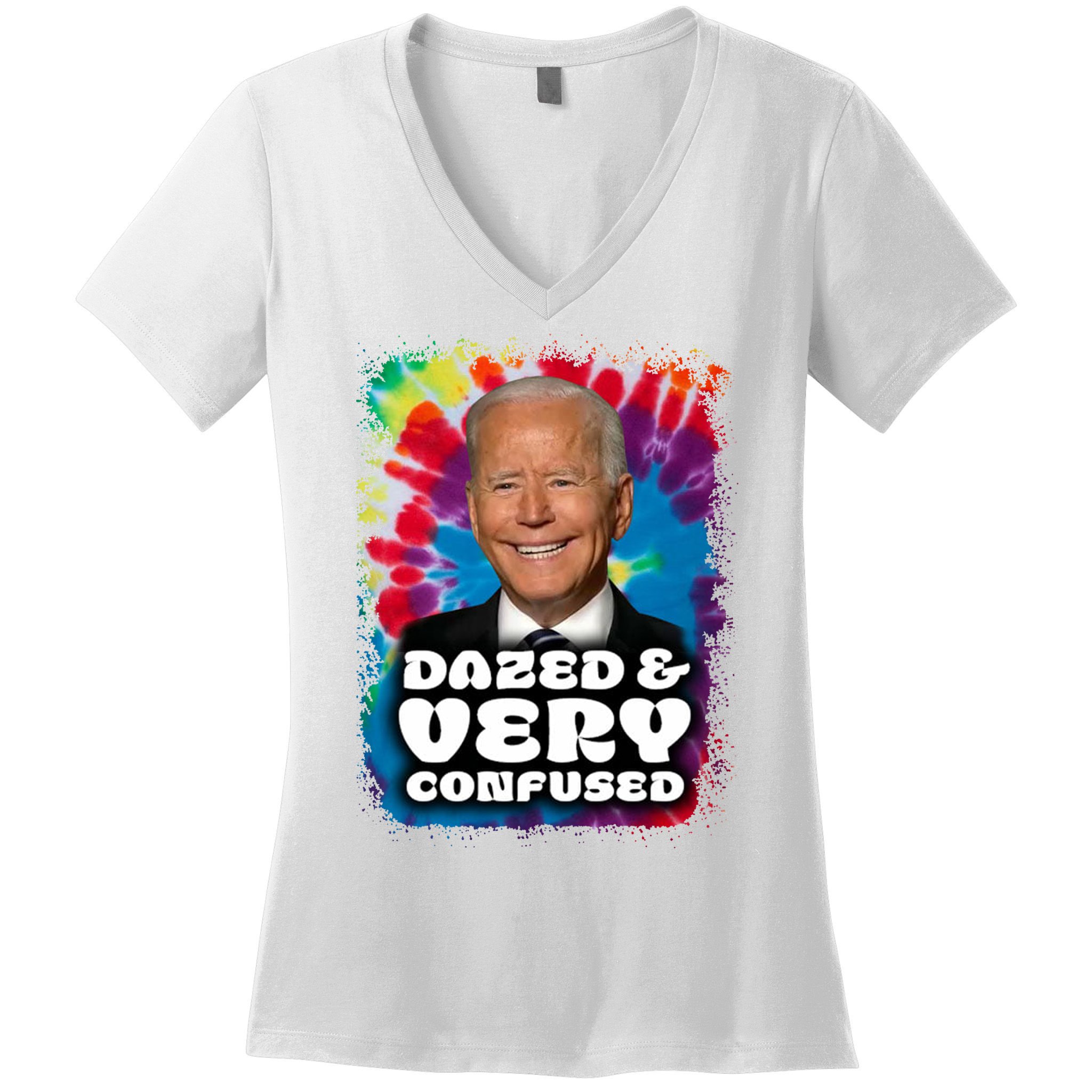 Dazed And Very Confused Joe Biden Hippie Women's V-Neck T-Shirt