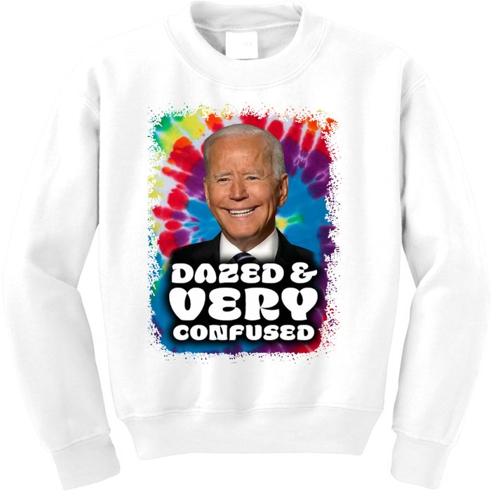 Dazed And Very Confused Joe Biden Hippie Kids Sweatshirt