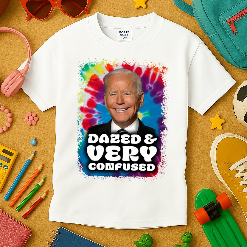 Dazed And Very Confused Joe Biden Hippie Kids T-Shirt