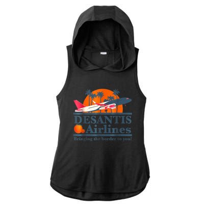 DeSantis Airlines Vintage Ladies PosiCharge Tri-Blend Wicking Draft Hoodie Tank