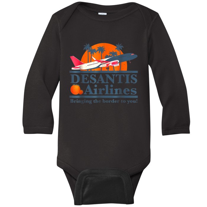 DeSantis Airlines Vintage Baby Long Sleeve Bodysuit