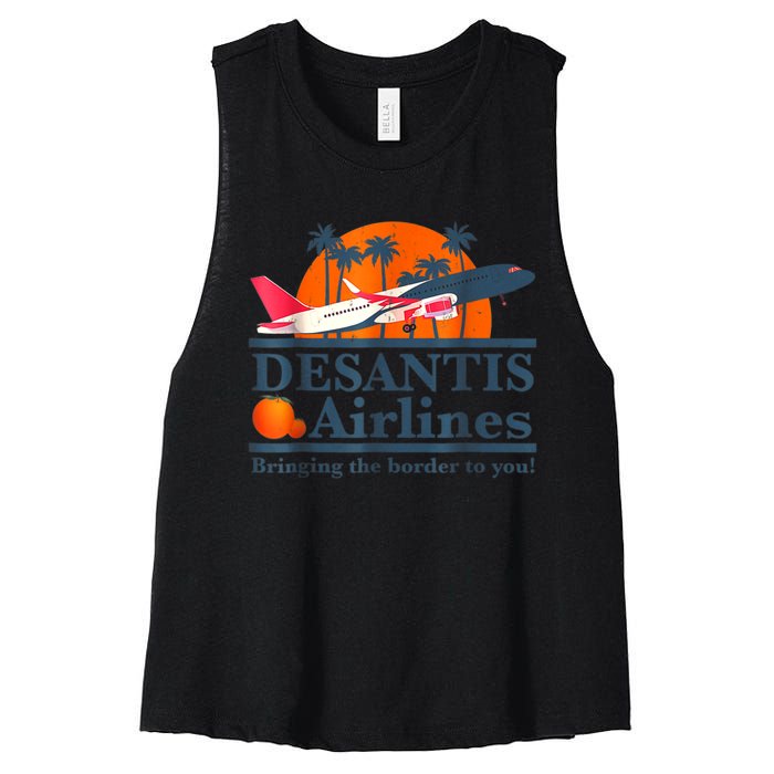 DeSantis Airlines Vintage Women's Racerback Cropped Tank