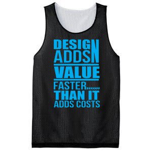 Design Adds Value Faster Than It Adds Costs Mesh Reversible Basketball Jersey Tank