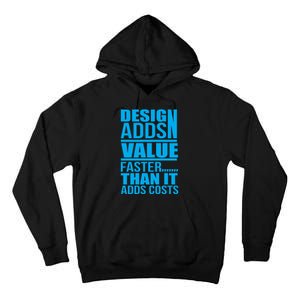 Design Adds Value Faster Than It Adds Costs Tall Hoodie