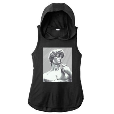 David Statue Ladies PosiCharge Tri-Blend Wicking Draft Hoodie Tank