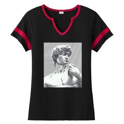 David Statue Ladies Halftime Notch Neck Tee