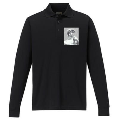 David Statue Performance Long Sleeve Polo