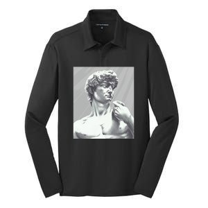 David Statue Silk Touch Performance Long Sleeve Polo