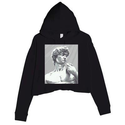 David Statue Crop Fleece Hoodie