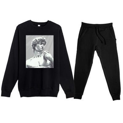 David Statue Premium Crewneck Sweatsuit Set