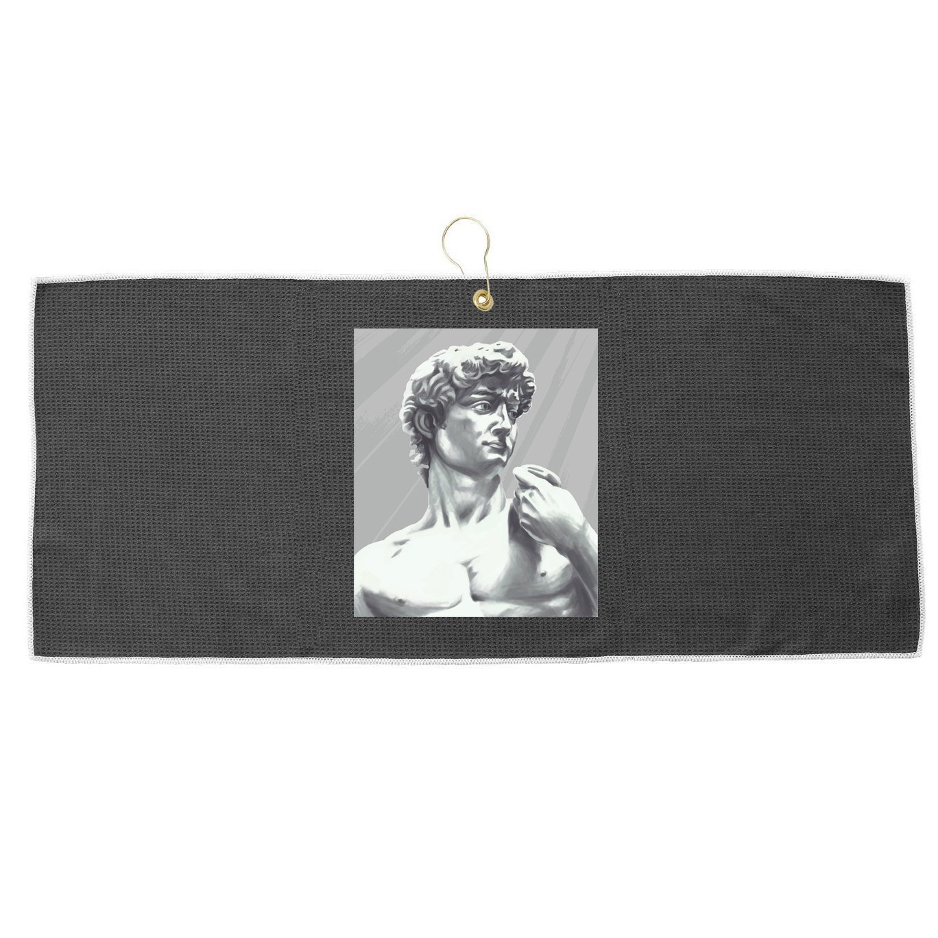 David Statue Large Microfiber Waffle Golf Towel