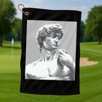 David Statue Golf Towel