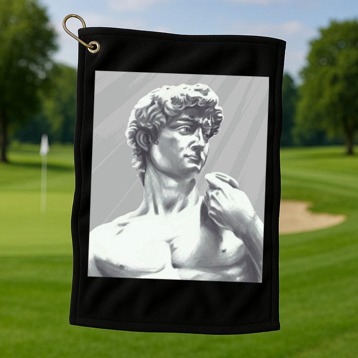 David Statue Golf Towel