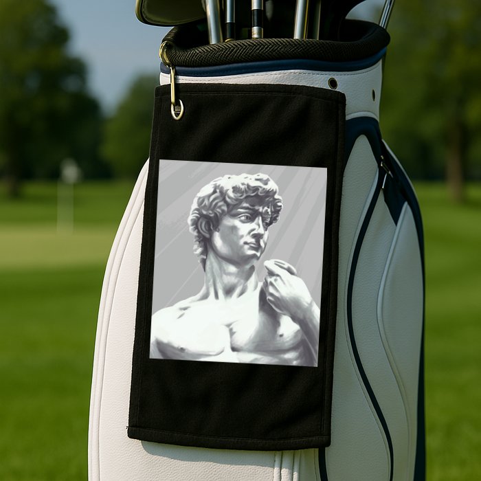 David Statue Golf Towel