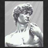 David Statue Golf Towel