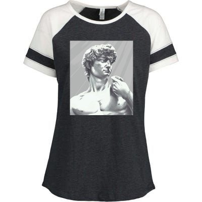 David Statue Enza Ladies Jersey Colorblock Tee