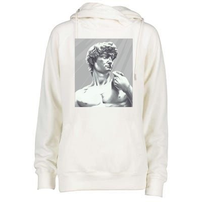 David Statue Womens Funnel Neck Pullover Hood