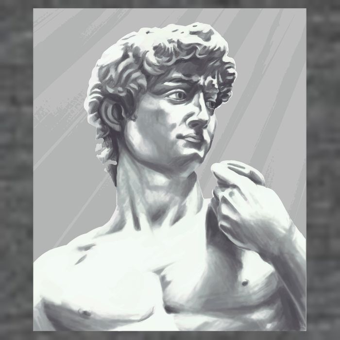 David Statue 7-Panel Snapback Hat