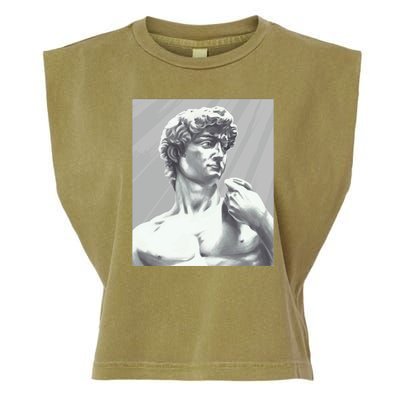 David Statue Garment-Dyed Women's Muscle Tee