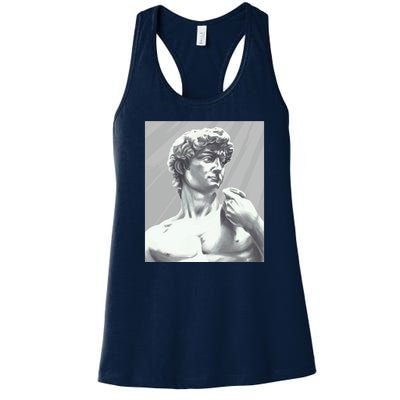 David Statue Women's Racerback Tank