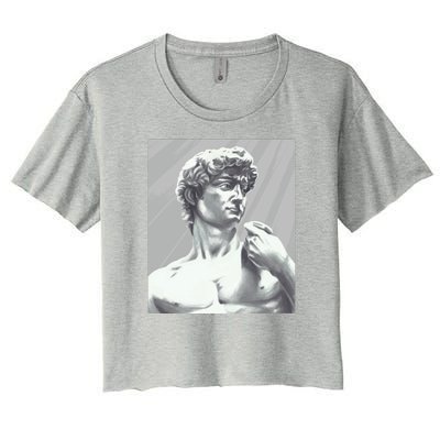 David Statue Women's Crop Top Tee