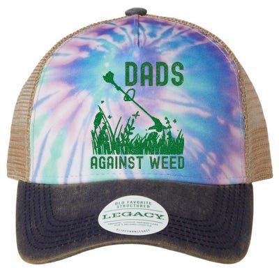 Dads Against Weed Lawn Mowing Legacy Tie Dye Trucker Hat