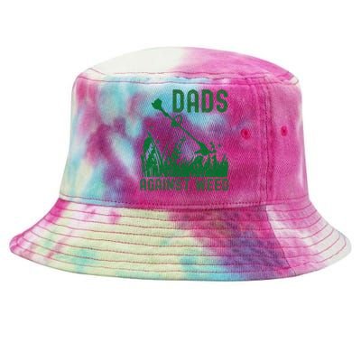 Dads Against Weed Lawn Mowing Tie-Dyed Bucket Hat