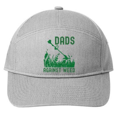 Dads Against Weed Lawn Mowing 7-Panel Snapback Hat