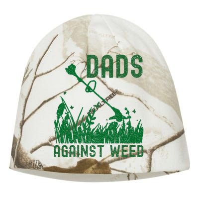 Dads Against Weed Lawn Mowing Kati - Camo Knit Beanie