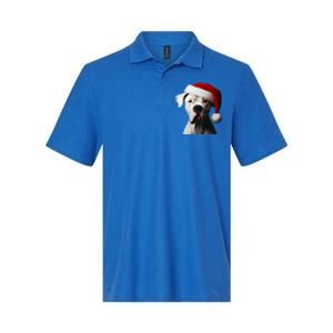 Dogo Argentino With Santa Hat Christmas Dog Owner Lover Mom Great Gift Softstyle Adult Sport Polo