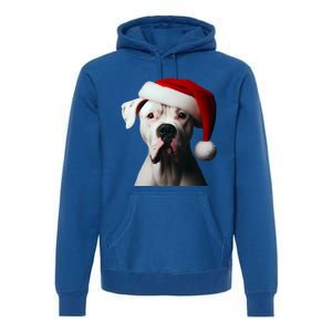 Dogo Argentino With Santa Hat Christmas Dog Owner Lover Mom Great Gift Premium Hoodie