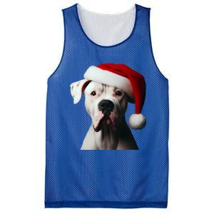 Dogo Argentino With Santa Hat Christmas Dog Owner Lover Mom Great Gift Mesh Reversible Basketball Jersey Tank