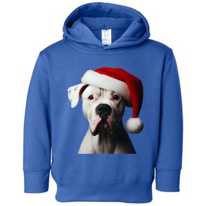 Dogo Argentino With Santa Hat Christmas Dog Owner Lover Mom Great Gift Toddler Hoodie