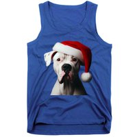 Dogo Argentino With Santa Hat Christmas Dog Owner Lover Mom Great Gift Tank Top