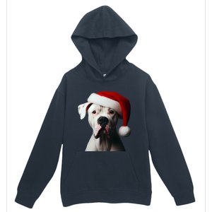 Dogo Argentino With Santa Hat Christmas Dog Owner Lover Mom Great Gift Urban Pullover Hoodie