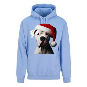 Dogo Argentino With Santa Hat Christmas Dog Owner Lover Mom Great Gift Unisex Surf Hoodie