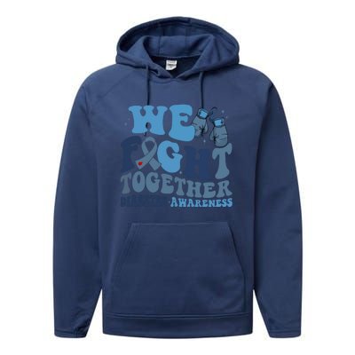 Diabetes Awareness We Fight Together Performance Fleece Hoodie