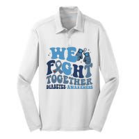 Diabetes Awareness We Fight Together Silk Touch Performance Long Sleeve Polo