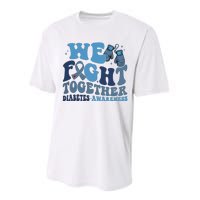 Diabetes Awareness We Fight Together Performance Sprint T-Shirt