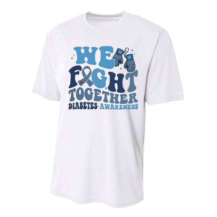 Diabetes Awareness We Fight Together Performance Sprint T-Shirt