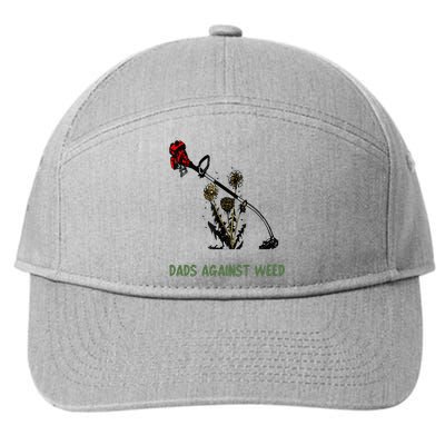 Dads Against Weed Funny Gardening Lawn Mowing Fathers 7-Panel Snapback Hat