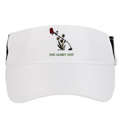 Dads Against Weed Funny Gardening Lawn Mowing Fathers Adult Drive Performance Visor